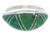 Turquoise Inlay Genuine Sterling Silver Ring Size 6-3/4 ZX36281